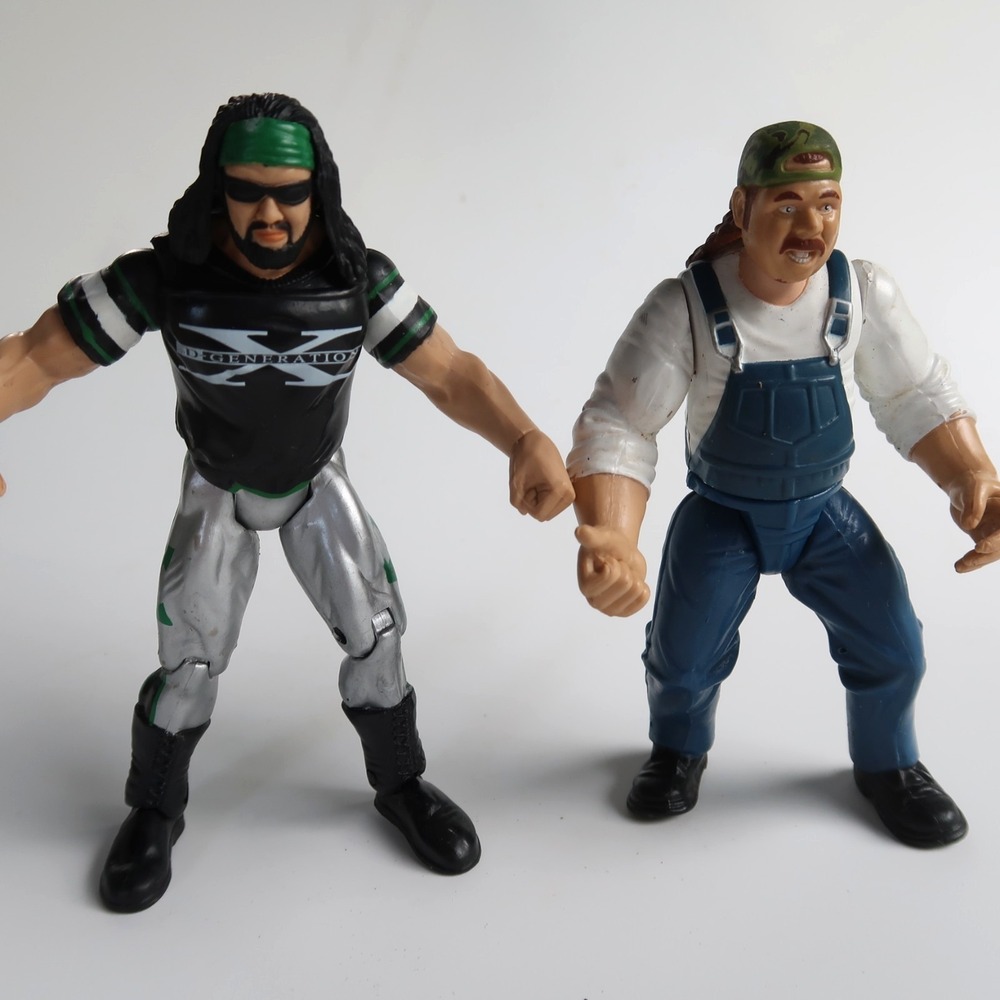 X-Pac vs Phineas Godwinn Wrestling Figure Vintage lot WWF 90s WWE